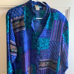 SeaSuns Paisley Floral Patchwork Blouse